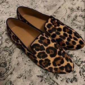 NEW- J Crew… leopard calf hair loafers!!